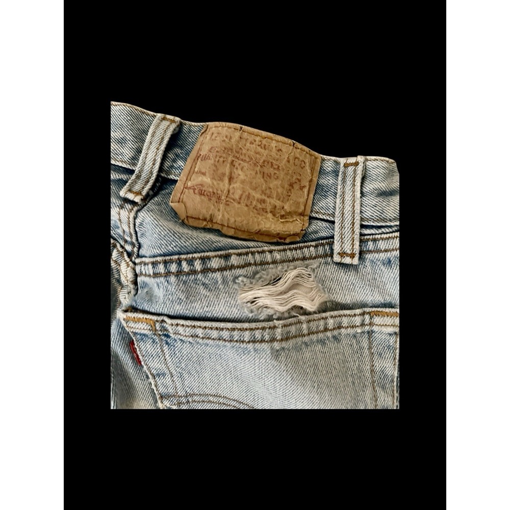 Vintage 80's Levi's Jeans Womens 23.5x29 Blue Made In USA Distressed - Picture 13 of 16